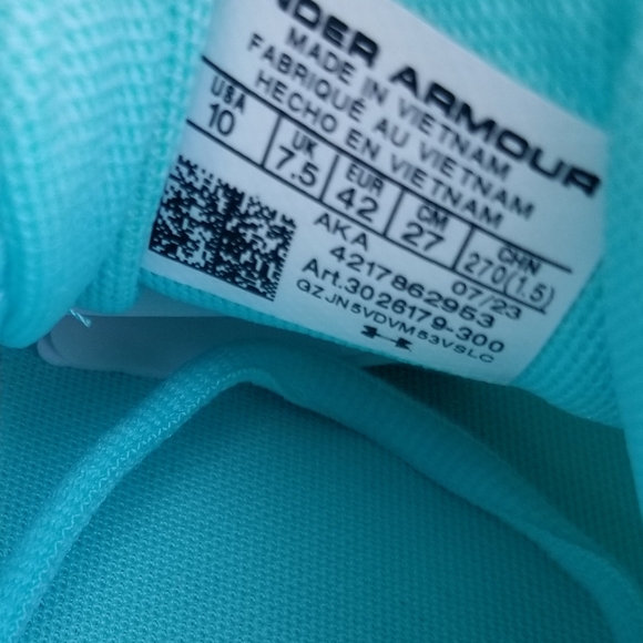 Under Armour Charged Assert 10 Athletic Run Tennis Shoe Sneaker Green Women 10 - Picture 6 of 9